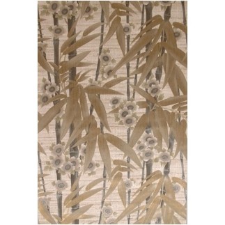 Vintage retro wallpaper – botanical bamboo and floral pattern