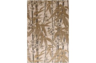 Vintage retro wallpaper – botanical bamboo and floral pattern