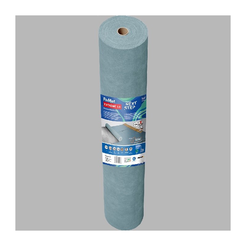 FixMat Extreme 1.5 sous-plancher mat pum avec barrière contre l'humidité FixMat Extreme 1.5 sous-plancher mat pum avec barrière contre l'humidité
