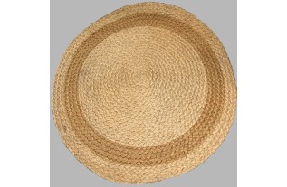 Rond vloerkleed kokos diameter 90 cm kleur naturel