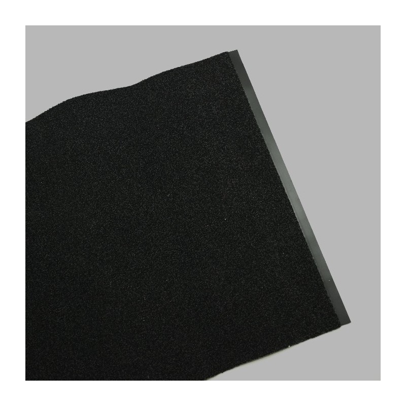 Droogloopmat zwart met rubberen rug 81 x 130 cm