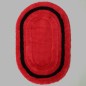 Bath mat red black oval 60 x 90 cm Bath mat red black oval 60 x 90 cm