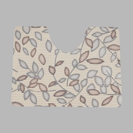 Toiletmat tak met blaadjes 65 x 50 cm