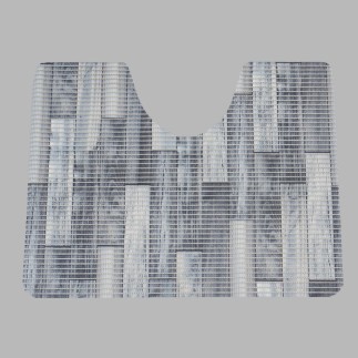 Tapis de toilette bois bleu 65 x 50 cm