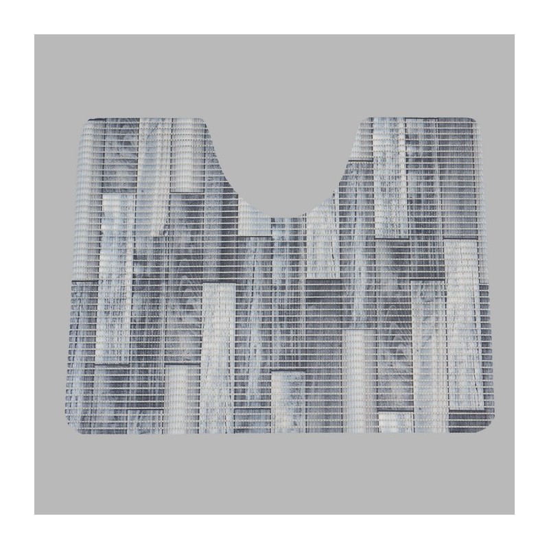 Toilet mat wood blue 65 x 50 cm Toilet mat wood blue 65 x 50 cm