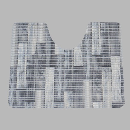 Toilet mat wood blue  65 x 50 cm