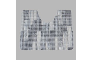 Tapis de toilette bois bleu 65 x 50 cm