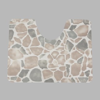 toilet mat stones 65 x 50 cm