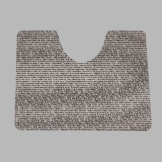 Toiletmat  bruin bewerkt 65 x 50 cm