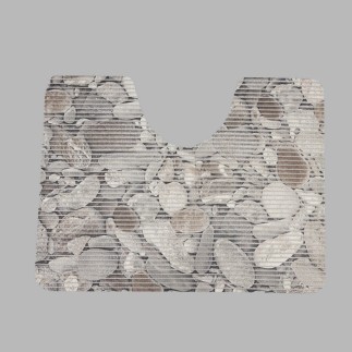 Toilet mat grey boulders 65 x 50 cm