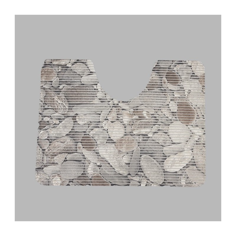 Toilet mat grey boulders 65 x 50 cm Toilet mat grey boulders 65 x 50 cm