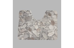 Toilet mat grey boulders 65 x 50 cm