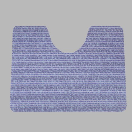 Toiletmat blauw bewerkt 65 x 50 cm