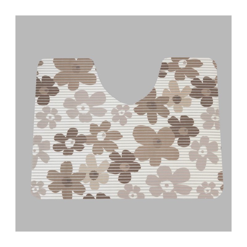 Tapis de toilette fleurs 65 x 50 cm