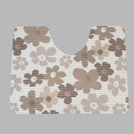 Toiletmat bloemen 65 x 50 cm