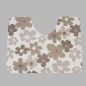 Tapis de toilette fleurs 65 x 50 cm