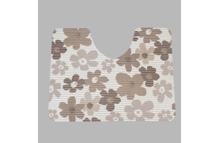 Tapis de toilette fleurs 65 x 50 cm