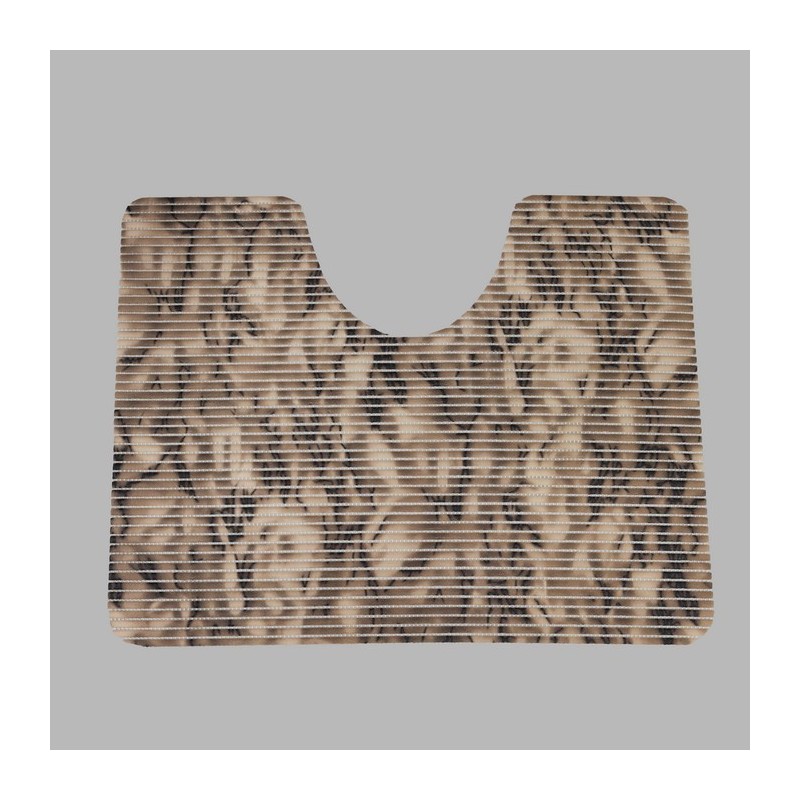 Toiletmat bruin gemarmerd 65 x 50 cm Toiletmat bruin gemarmerd 65 x 50 cm