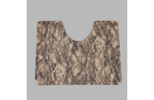 Toiletmat bruin gemarmerd 65 x 50 cm