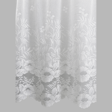 voilage Jacquard avec des fleurs et des oiseaux coupon 3 mètres