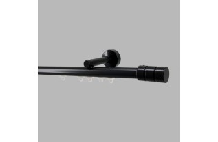 Complete channel track drapery rod 20 mm color black in different lengths