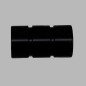 Complete channel track drapery rod 20 mm color black in different lengths
