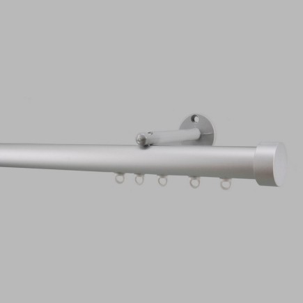 Complete channel track drapery rod 28 mm aluminium in different lengths
