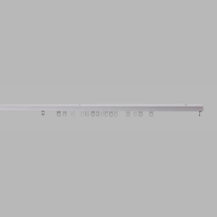 Complete pre-drilled curtain rails in white in various lengths