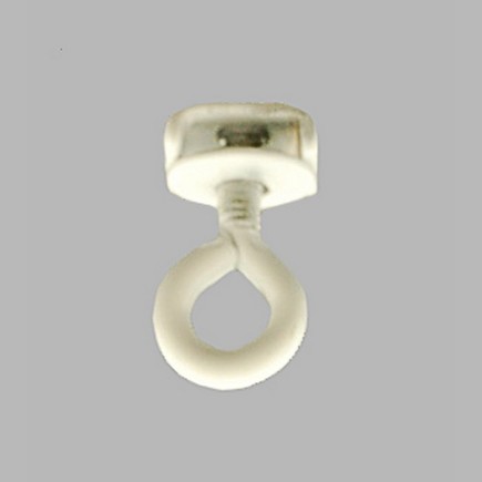 Butée rail de rideau couleur blanc avec oeil rond par pièce