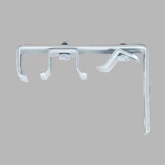 Support mural rail de rideau double blanc 7 cm longueur