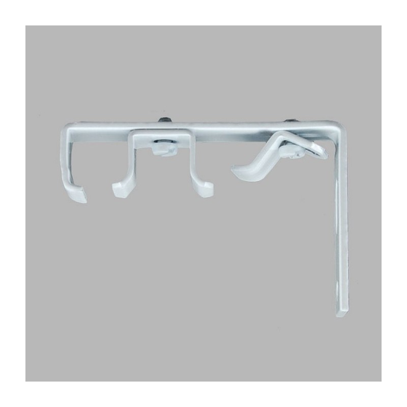 Support mural rail de rideau double blanc 7 cm longueur Support mural rail de rideau double blanc 7 cm longueur