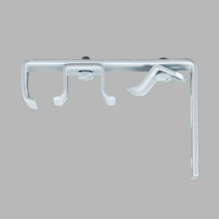 Wall mount curtain tracks double white 7 cm long