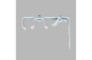Support mural rail de rideau double blanc 7 cm longueur