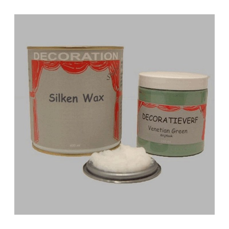 Cire de soie 400ml et peinture craie Venetian Green 250ml Cire de soie 400ml et peinture craie Venetian Green 250ml