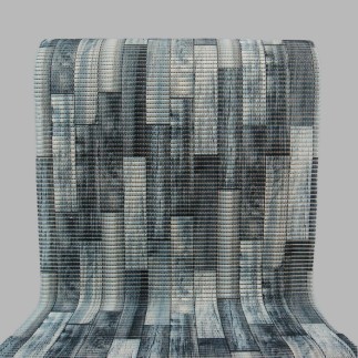 Tapis antidérapant 65 cm de large couleur bois bleu