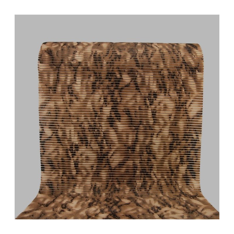 Tapis antidérapant 65 cm de large marron marbré