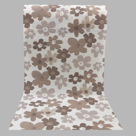 Anti-slip mat 65 cm wide flowers