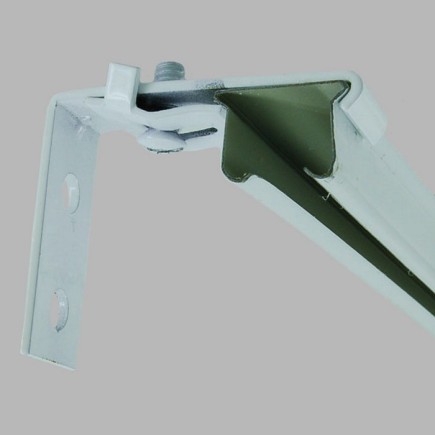 Support mural rail de rideau avec piédestal blanc 5 cm