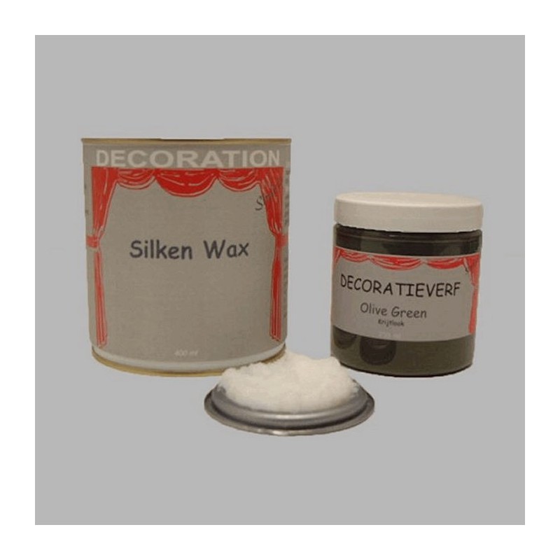 Cire de soie 400ml et peinture craie Olive Green 250ml