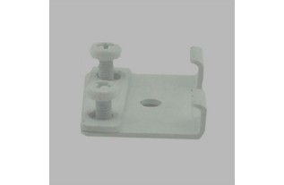 Clamps for wall support of curtain tracks per piece