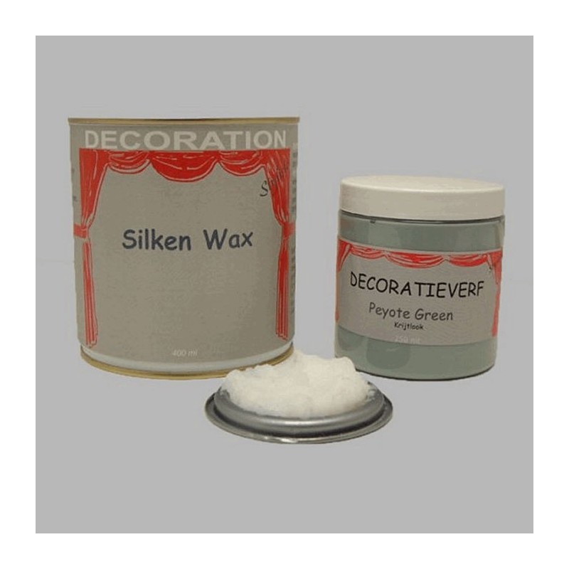 Silken wax (400ml) and chalk paint Peyote Green(250ml)