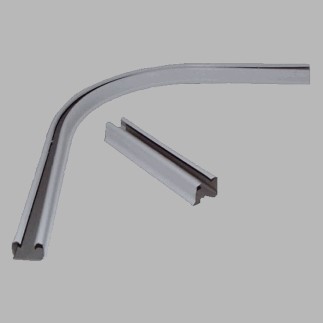 Corner piece 90 for curtain tracks with connection piece white