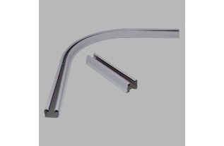 Corner piece 90 for curtain tracks with connection piece white