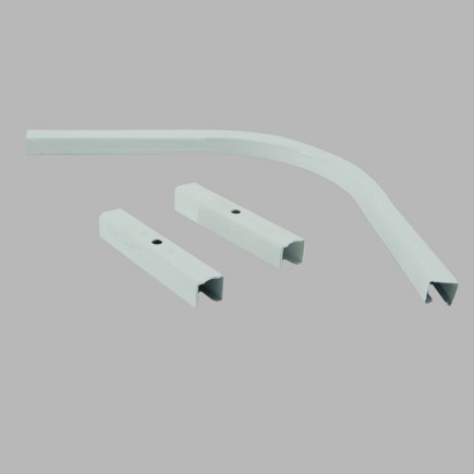 Piece de coin 90 pour rail de rideau blanc 2 connexions