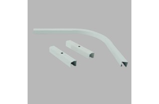 Corner 90 for curtain tracks with 2 connection pieces white