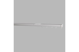 Complete curtain tracks half-round color white in different lengths