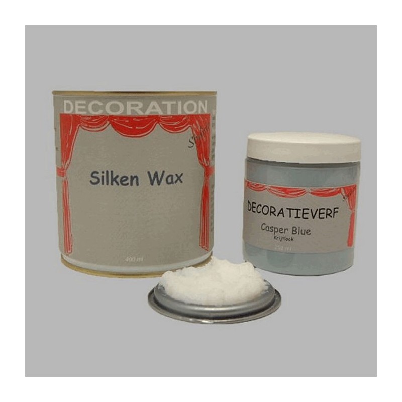 Cire de soie 400ml et peinture craie Casper Blue 250ml Cire de soie 400ml et peinture craie Casper Blue 250ml