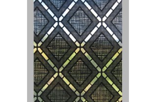 Lineafix fenêtre film statique design rhombus Cornwall Black largeur 46 cm