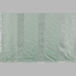 tissus pour rideaux Peyote Green avec paillettes 140 cm