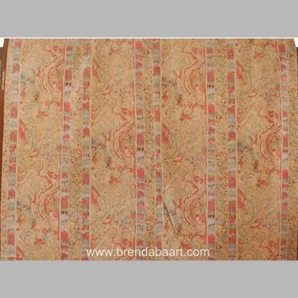 Scotchgard fabric striped with leaves